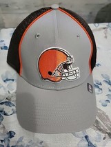 Cleveland Browns New Era Pipe 39THIRTY Flex Hat - Gray/Brown Size Small/Medium - £21.29 GBP