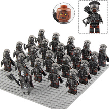 21pcs LOTR Uruk-Hai Heavy Archers Army Soliders Minifigure Bricks Toys - £20.93 GBP