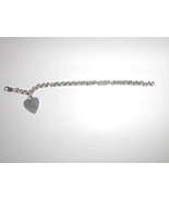 Sterling Silver Rolo Chain Charm Bracelet 7-1/2 Inch - £47.17 GBP