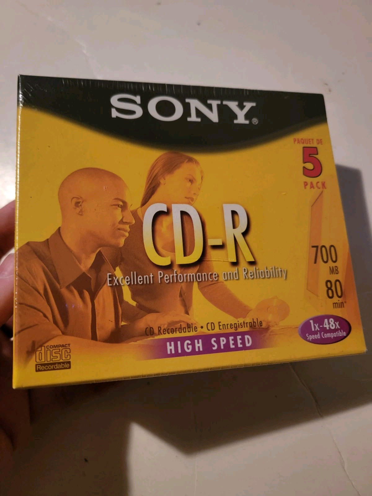 Sony CD-R 5 Pack 700MB/Mo 80min - 1x-48x  in Slim Jewel Cases High Speed... - £23.79 GBP