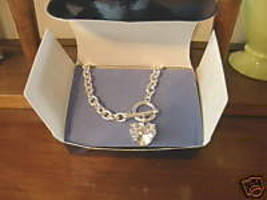 Avon Simulated Diamond CZ Heart Necklace - £19.63 GBP