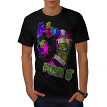 Wellcoda Graffiti Paint Can Mens T-shirt, Push Graphic Design Printed Tee - £14.63 GBP+