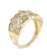 Womens Diamond Ring Unique 1/2 CT. Princess Cut Vintage Style Size 7 10K... - £1,288.05 GBP