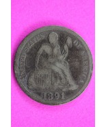 1891 P Seated Liberty Dime Exact Silver Coin In Pics Scarce Semi Key Dat... - $27.16