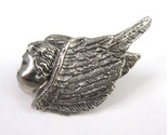 Vintage Rebecca Collins Cherub Angel Wing Silver Tone Scarf Ring Slide D... - £15.53 GBP
