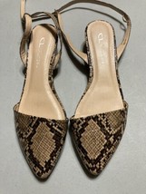 Chinese Laundry Brown Snake Skin Animal Print Pumps Low Heel Shoes - £17.54 GBP