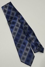 Van Heusen Necktie Neck Tie 100% Silk Blue Gray Silver Argyle Diamond Pa... - $6.95