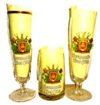 3 Germania +1980 Munster Edel Pils German Beer Glasses - £15.68 GBP