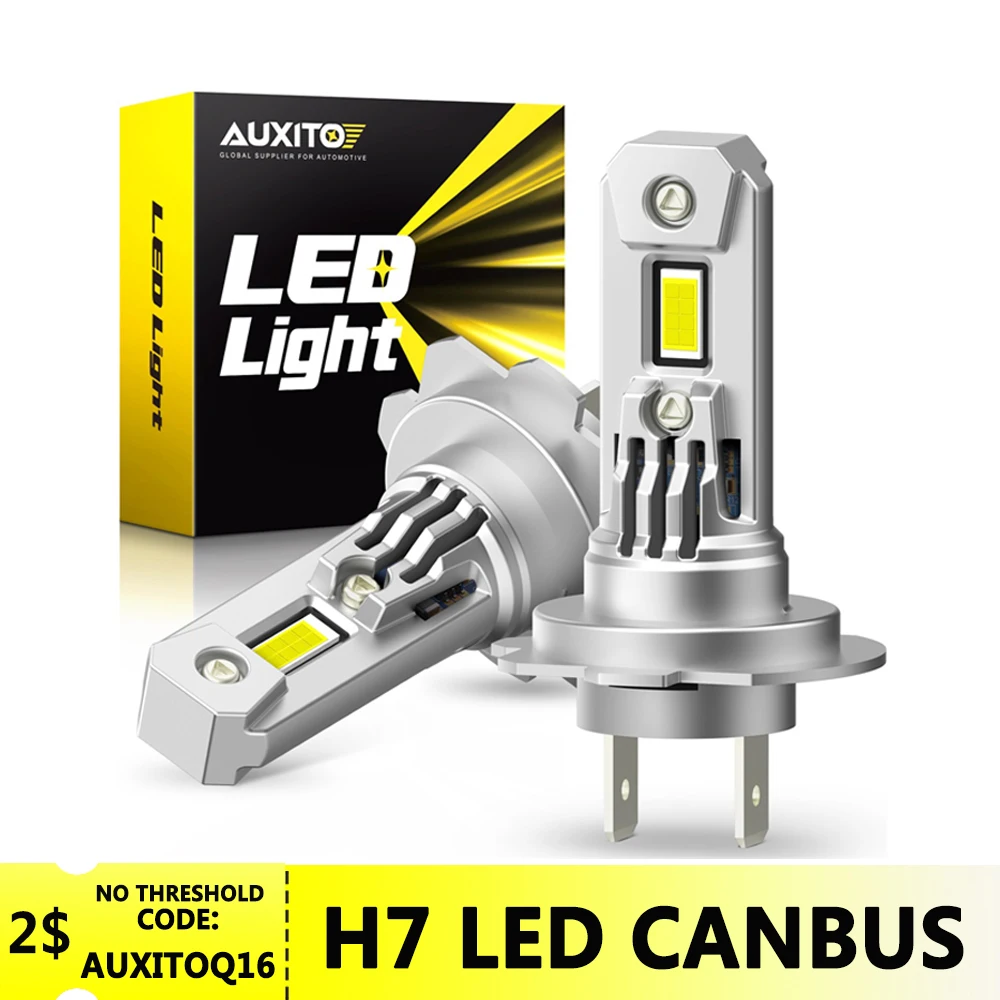 AUXITO 2Pcs Canbus H7 LED 20000lm 6500K Turbo Car LED Headlight 100W Wireless 12 - £178.80 GBP
