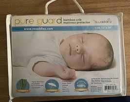 Bamboo Crib Mattress Protector by Swaddlez with Pure Guard  52&quot; X 28&quot; NEW - $28.03