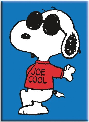 Peanuts Snoopy Leaning and Relaxing As Joe Cool Refrigerator Magnet NEW ... - $3.99
