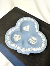 VINTAGE Wedgwood &quot;Club Shaped&quot; Blue Jasper Ware Trinket/Coin Dish England #76 - £11.76 GBP