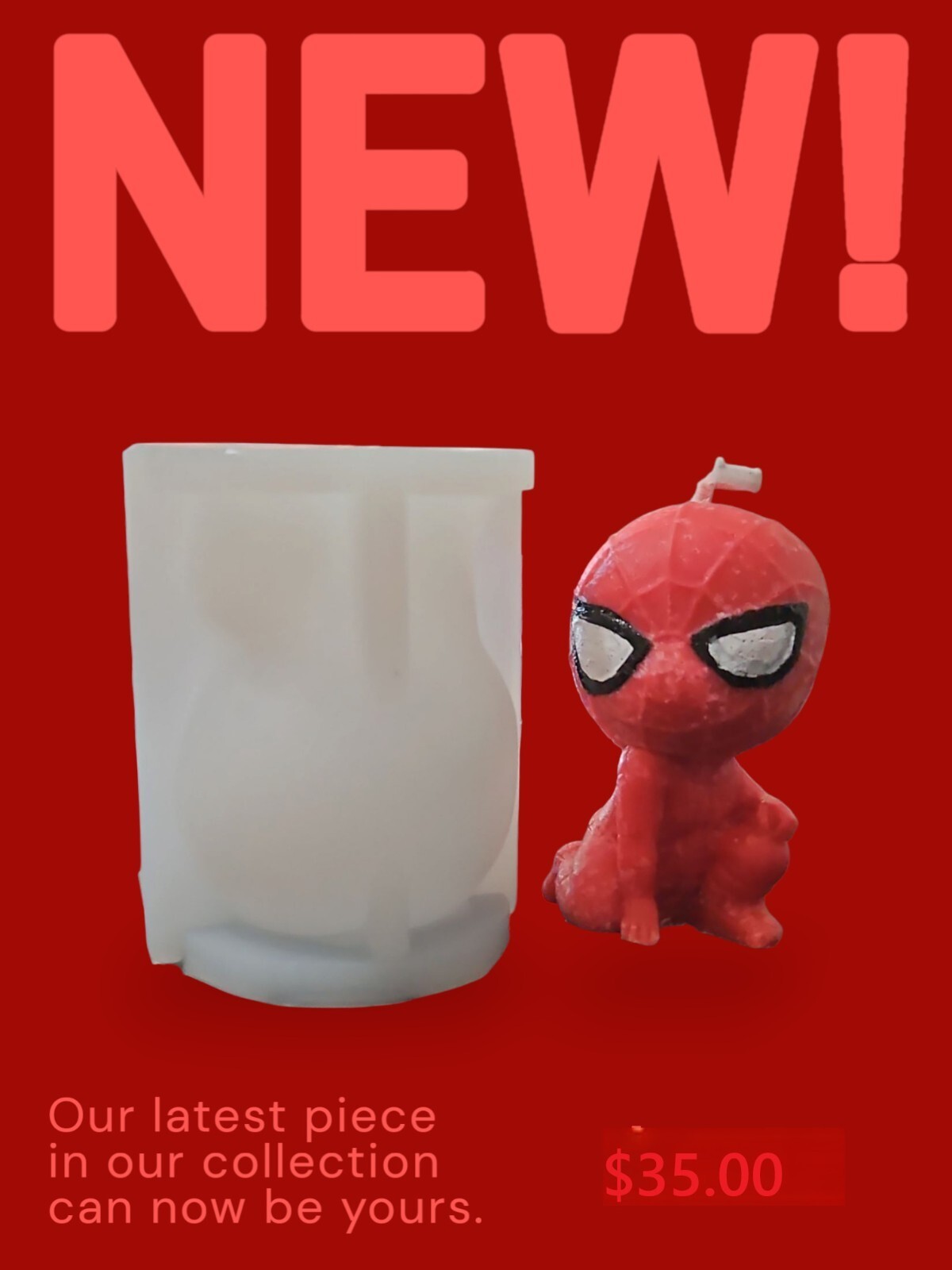 3D Spiderman Silicone Mold - Soap Mold, Candle Mold, Cake Topper, Polyme... - $25.00
