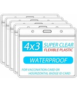 5 Pack Vaccination Card Protector 4 X 3 Inches Record Vaccine Cards - $9.89