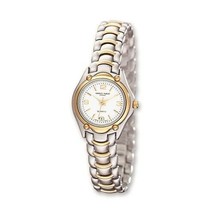 Ladies Charles Hubert Two-Tone Brass White Dial Watch - £114.33 GBP