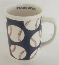 WOW! Rare 2007 Starbucks Baseball Large 16 oz. Jumbo Red White Blue Coffee Mug - £20.23 GBP