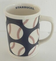 WOW! Rare 2007 Starbucks Baseball Large 16 oz. Jumbo Red White Blue Coff... - £20.11 GBP