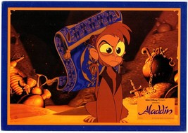 *Walt Disney&#39;s ALADDIN (1992) Vintage Original Lobby Card #1 Abu With Treasure - £28.11 GBP