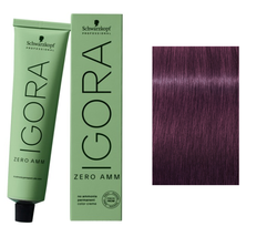 Schwarzkopf IGORA ZERO AMM Hair Color, 6-99 Dark Blonde Violet Extra
