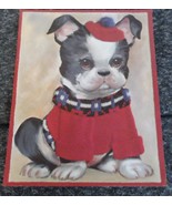 Vtg 1968 Colonial Studios Kitch Print Toughie Boston Terrier 10&quot;x14&quot; - $20.45 CAD