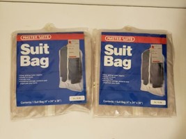 Lot Of 2 Master Suite Suit Bags Clear Travel Storage Clothing - £10.51 GBP
