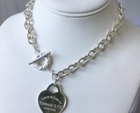 18&quot; RARE Return to Tiffany &amp; Co Extra Large Jumbo Heart Tag Toggle Necklace - $889.00