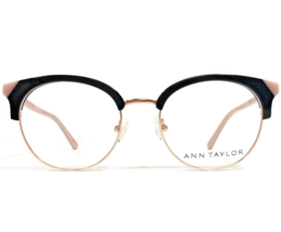 Ann Taylor Eyeglasses Frames AT335 C01 Black Pink Round Full Rim 50-18-135 - £44.04 GBP