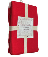 Homewear Classic Holiday Tablecloth 60&quot; x 102&quot; Bristol Red Textured Sam ... - $472.03 MXN