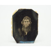 Antique Tintype Photograph Man with Wild Beard - $39.70