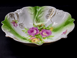 PS Germany Antique Edwardian Porcelain Serving Bowl 10.5&quot; Hand Painted Stamped - $44.53