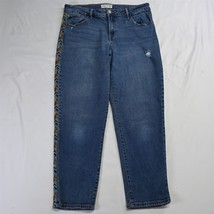 Knox Rose 12 Slim Geometric Outseam Light Wash Stretch Denim Womens Jeans - £19.90 GBP