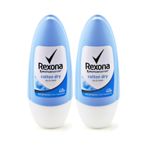 REXONA Roll on Deodorant Antiperspirant Cotton Dry 48hour Protection 50ml 2 Pack - $12.00