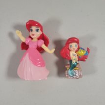 Ariel Toy Lot Arieal and Flounder Toy Figure 2’’ + Ariel 3&quot; Disney Princess - £7.18 GBP