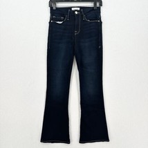 Frame Jeans Women 26 Le Crop Mini Boot Blue Cabana Denim Bootcut Dark Cowboy EUC - $65.99