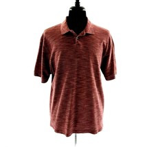Van Heusen Mens XL Short Sleeve Shirt Polo Athletic Golf Maroon Brown Heather - £11.51 GBP