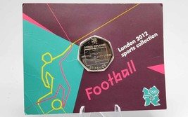 England coin 50 Pence 2011 ~ London 2012 sport Collection ~ soccer, futbol - £11.67 GBP