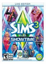 The Sims 3 PLUS Showtime Expansion Pack PC/MAC Video Game Live Edition Bundle - £13.46 GBP