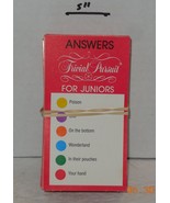 1990 Trivial Pursuit For Juniors Replacement set of Question &amp; Answer Cards - $6.11 CAD
