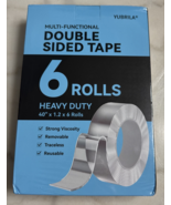 Multi=Fuctional Double Sided Tape Heavy Duty 40&quot; x 1.2 x 6 rolls Very St... - $31.17