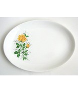 VTG Sabine China 11&quot; Serving Platter SAB49 Yellow Rose&amp;Rosebud with Gray... - $246.89 MXN