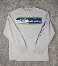 Seattle Seahawks Shirt Men Medium Gray Long Sleeve Tee NFL Team Apparel ... - £9.14 GBP