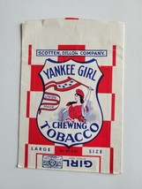 Vintage Chewing Tobacco Bag YANKEE GIRL NOS, UNUSED SCOTTEN DILLON CO. 3 OZ - $22.99