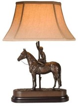 Sculpture Table Lamp Lucky Number 9 Horse Jockey Belden Equestrian Hand Crafted - £502.79 GBP