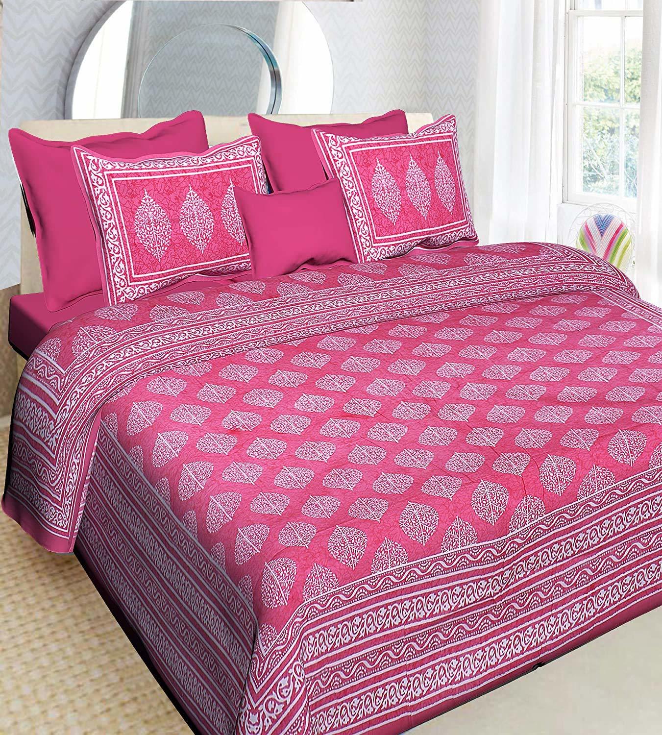 Rastogi Handicrafts Double Bedsheet Queen Size Tapestry Printed with 2 P... - $21.55