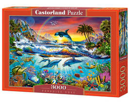 3000 Piece Jigsaw Puzzle, Paradise Cove, Ocean Wildlife, Nature puzzle, Dolphin, - £27.32 GBP