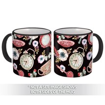 Tea Cup Set : Gift Mug Floral Vintage Clock Pattern Butterfly Hand Mirror Mom Au - £11.94 GBP