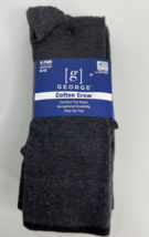 6 Pairs Mens Soft Classic Cotton Crew Socks 6-12 Dk Gray Black Burgandy NEW - £8.14 GBP