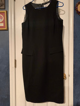Vintage Jones Studio Size 10 Black Lined Sleeveless Dress - £7.08 GBP