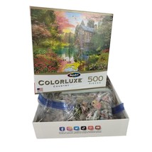 RoseArt Sunset at the Mill 500 Piece Colorluxe Jigsaw Puzzle Country Series - $13.06