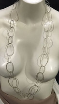 SILPADA .925 Sterling Silver Bubble Up Long Link Necklace N2148 36&quot; - £98.29 GBP